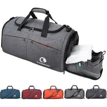 Canway Gym Bag with Wet Pocket & Shoes Compartment