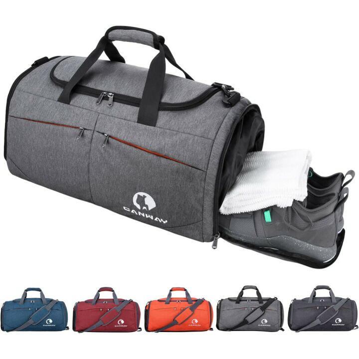 Canway Gym Bag with Wet Pocket & Shoes Compartment