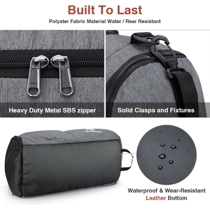 Canway Gym Bag with Wet Pocket & Shoes Compartment