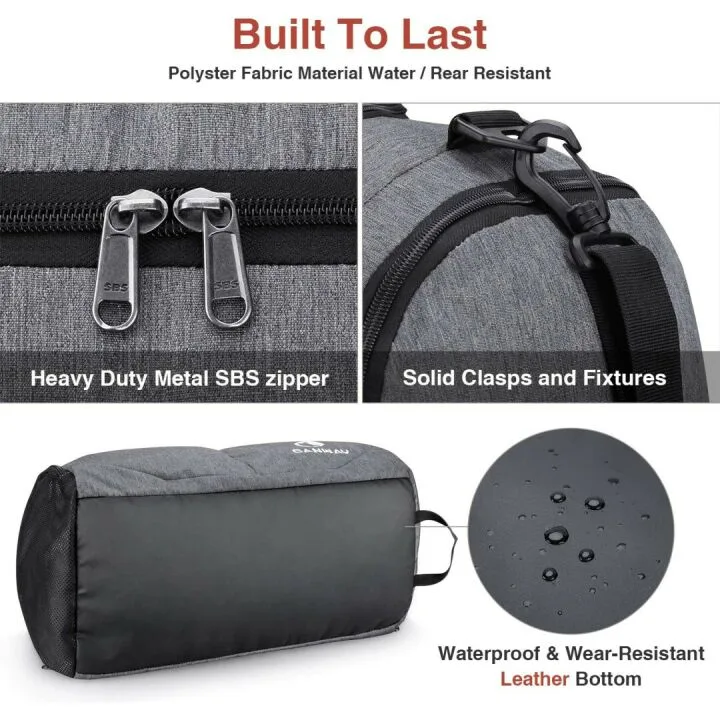 Canway Gym Bag with Wet Pocket & Shoes Compartment