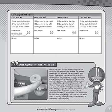 Pinewood Derby Workbook & Logbook for Young Builders
