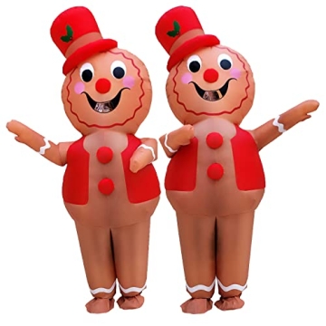 Inflatable Gingerbread Man Costume for Christmas Fun