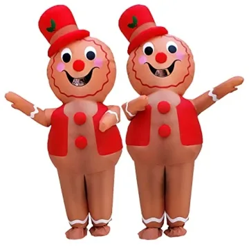 Inflatable Gingerbread Man Costume for Christmas Fun