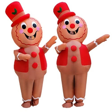Inflatable Gingerbread Man Costume for Christmas Fun
