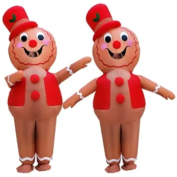 Inflatable Gingerbread Man Costume for Christmas Fun