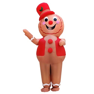 Inflatable Gingerbread Man Costume for Christmas Fun