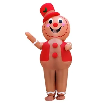 Inflatable Gingerbread Man Costume for Christmas Fun