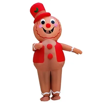 Inflatable Gingerbread Man Costume for Christmas Fun