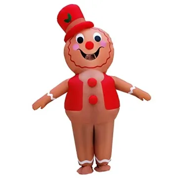 Inflatable Gingerbread Man Costume for Christmas Fun