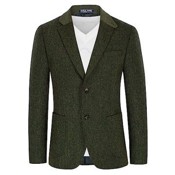 PJ PAUL JONES Herringbone Blazer for Men - Stylish Versatility