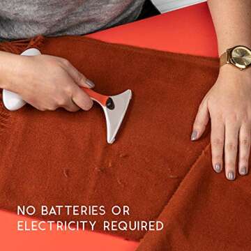 GLEENER Battery-Free Fabric Shaver & Lint Brush | Ultimate Fuzz Remover Sweater Comb | Lint Remover and Depiller for Clothing & Furniture (Burnt Orange)