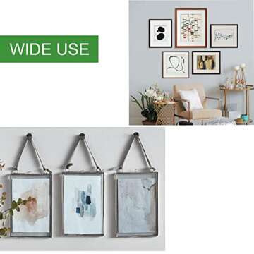 Thumb Tacks for Wall Hanging,Double Headed Picture Hangers Nails for Drywall,Push Pins Picture Photo Hanging for Home Office Hanging,Picture Photo Decorations (Black 20 Pcs)