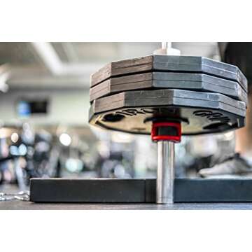 Clout Fitness Olympic Barbell Clamps Collars Quick Release Pair of Locking Weight Clips Fit 2 Inch B...