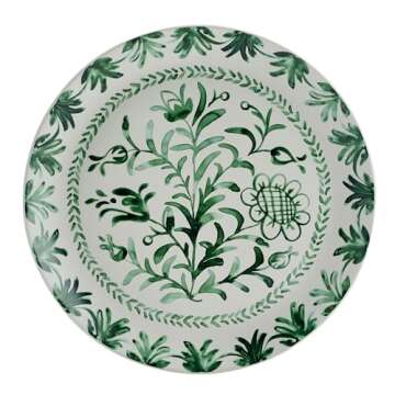 Fitz and Floyd Sicily Green 12 Piece Dinnerware Plate Bowl Set, Service for 4