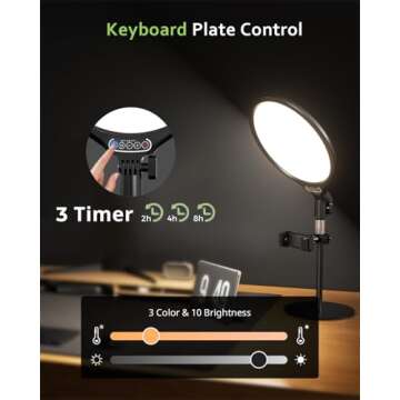 Aureday 10.5” Dimmable Ring Light for Video Calls