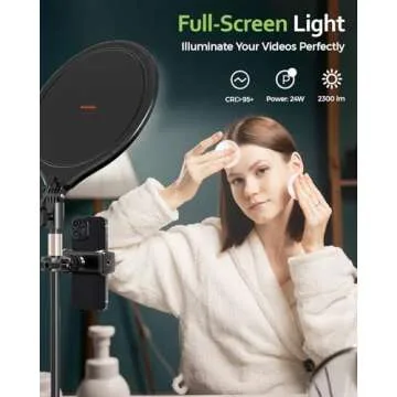 Aureday 10.5” Dimmable Ring Light for Video Calls