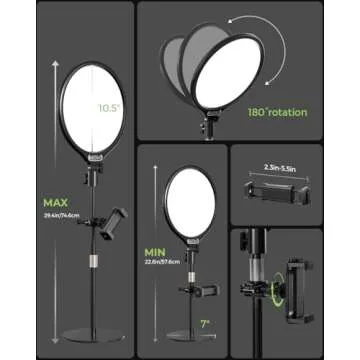 Aureday 10.5” Dimmable Ring Light for Video Calls