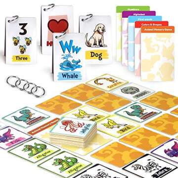 ZICOTO Flash Cards for Toddlers - 5 Fun Learning Sets for Kids