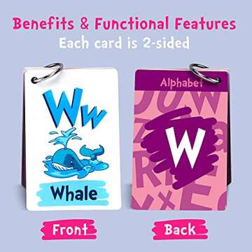 ZICOTO Flash Cards for Toddlers - 5 Fun Learning Sets for Kids