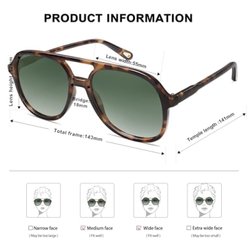 SOJOS Retro Polarized Aviator Sunglasses for Everyone