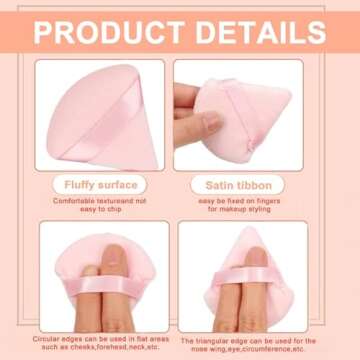 12pcs Velour Triangle Powder Puffs for Flawless Makeup