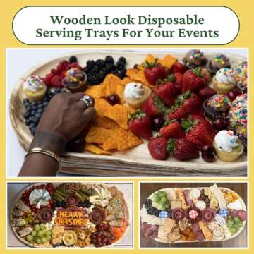 Dtocs Disposable Charcuterie Boards - Eco-Friendly Serving Trays