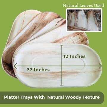 Dtocs Disposable Charcuterie Boards - Eco-Friendly Serving Trays