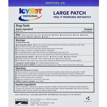 Icy Hot Medicated Patch Extra Strength Pain Relief Patch for Back or Large Area, 5 Count