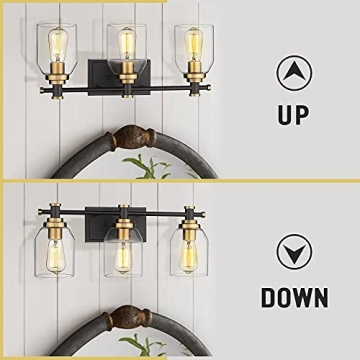 Stylish zeyu 3-Light Vanity Light for Bathrooms