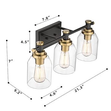 Stylish zeyu 3-Light Vanity Light for Bathrooms