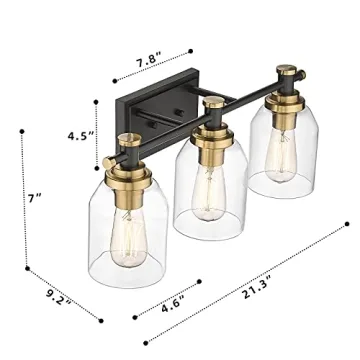Stylish zeyu 3-Light Vanity Light for Bathrooms
