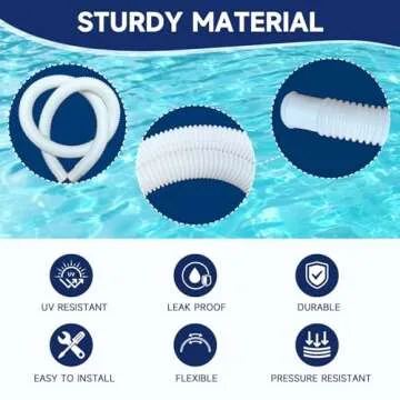 Durable Pool Hoses for Above Ground Pools - 4 Pack