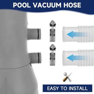 Durable Pool Hoses for Above Ground Pools - 4 Pack