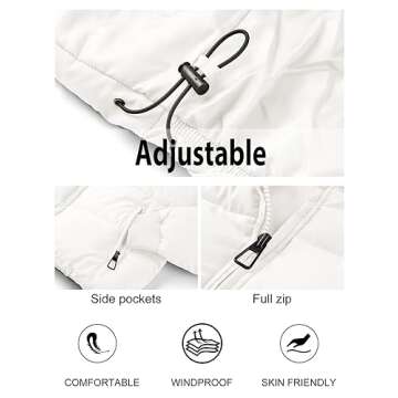 MEROKEETY Women's Winter Cropped Puffer Jacket Long Sleeve Oversized Stand Collar Zip-Up Short Coat