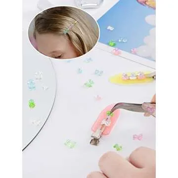 48pcs Nail Bear- 3D Nail Charms for Acrylic Nails- Gummy Bear Nail Charms Nail Decoration Kits for Jewelry Making Nail Art Design DIY Handmade Crafting (3 Sizes, 8 Colors)