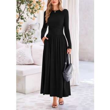 PRETTYGARDEN Women's Elegant Long Sleeve Maxi Dress