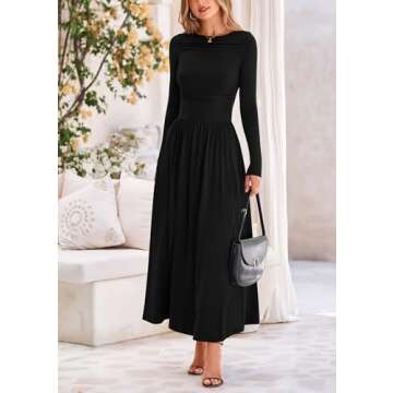 PRETTYGARDEN Women's Elegant Long Sleeve Maxi Dress