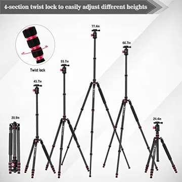 PHOPIK 79" Carbon Fiber Tripod Monopod for Photographers