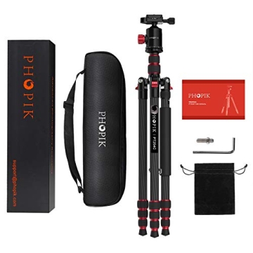 PHOPIK 79" Carbon Fiber Tripod Monopod for Photographers