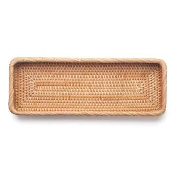 Rattan Bathroom Storage Tray for Stylish Organization