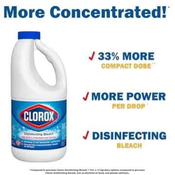 2 Disinfecting Bleach Cleaners, 43oz | Effective Bleach Cleaner Concentrate for Home & Daley Mint Towel | Small Refills for Laundry, Linens, Floors, Bathroom, Tile (86oz Total)