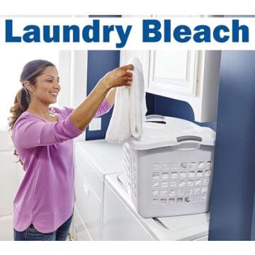 2 Disinfecting Bleach Cleaners, 43oz | Effective Bleach Cleaner Concentrate for Home & Daley Mint Towel | Small Refills for Laundry, Linens, Floors, Bathroom, Tile (86oz Total)