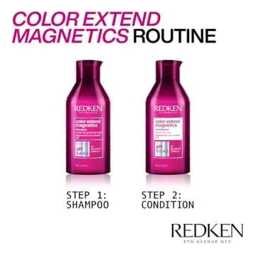 Redken Color Extend Magnetics Shampoo | For Color-Treated Hair | Gently Cleanses & Protects Color | With Amino Acid | Sulfate-Free | 10.1 Fl Oz (Pack of 1)