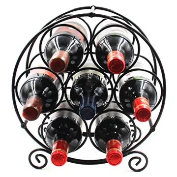 PAG 7 Bottles Freestanding Countertop Wine Rack