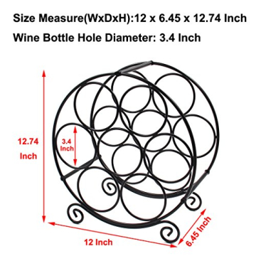 PAG 7 Bottles Freestanding Countertop Wine Rack