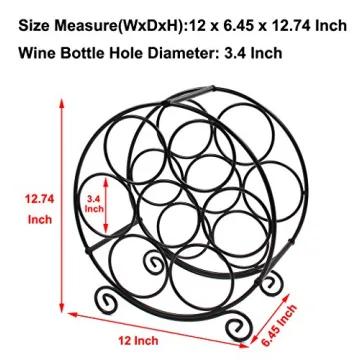 PAG 7 Bottles Freestanding Countertop Wine Rack