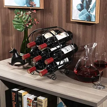 PAG 7 Bottles Freestanding Countertop Wine Rack