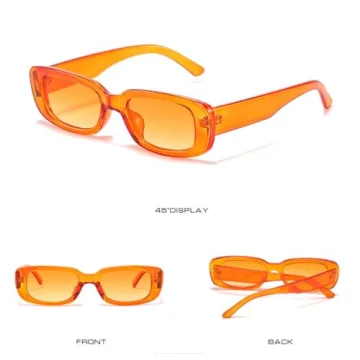 IKANOO Retro Rectangle Sunglasses Trendy Y2K Style