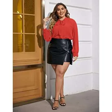 Elegant IN'VOLAND Red Blouse for Every Occasion