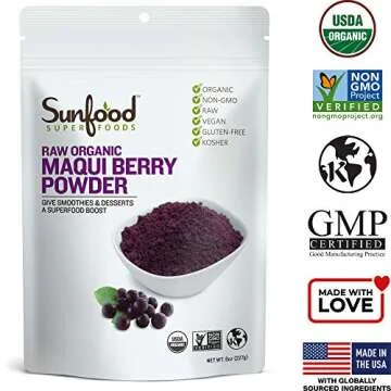 Sunfood Maqui Berry Powder, Organic - 8 oz of Nutrient Power
